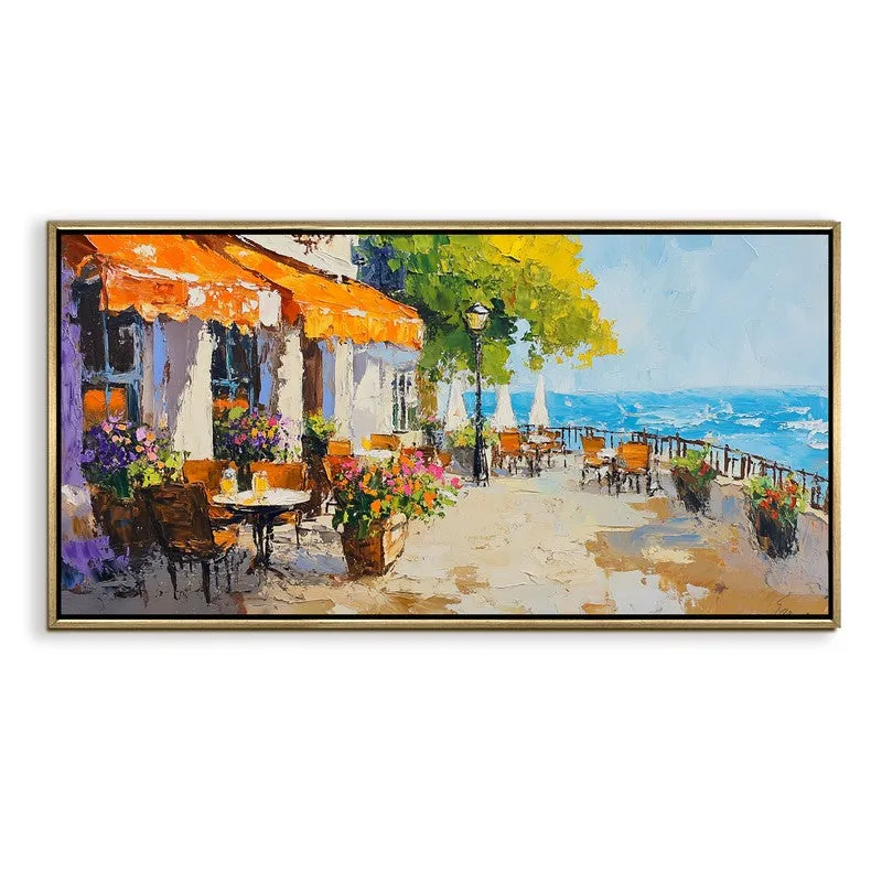 Ocean Whisper Canvas Wall Painting With Frame media 3