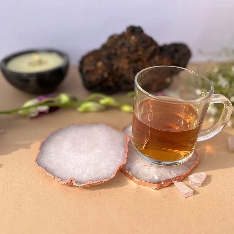 Verve Luxe Agate Coaster (White) - Set Of Two media 4