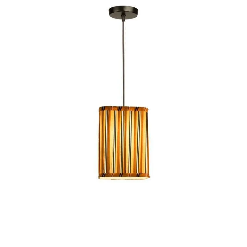 Candy Stripe Pleated Fabric Ceiling Lamp media 4