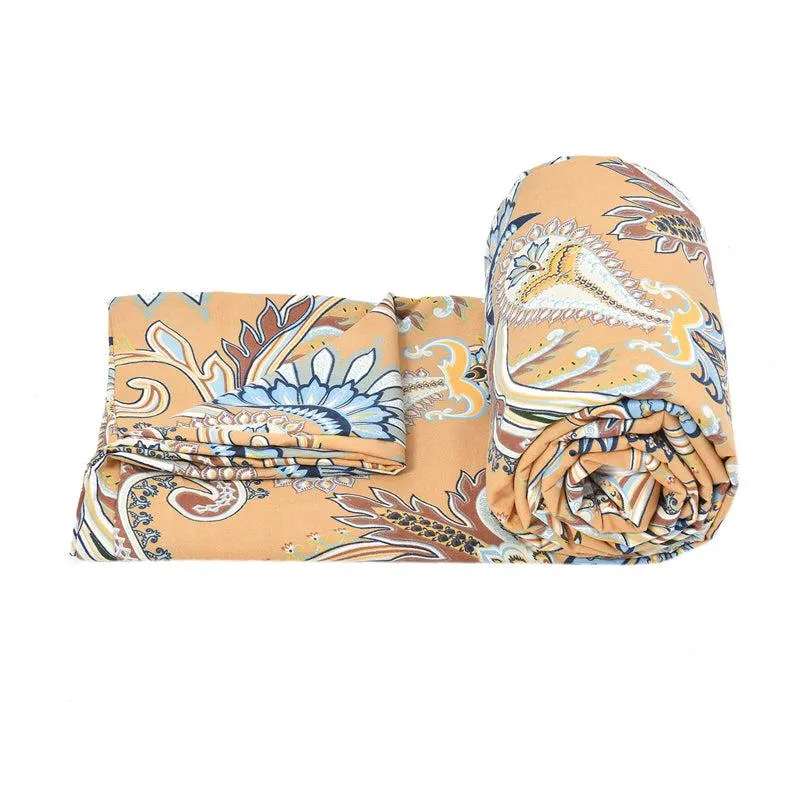 Rajput Weaves Ethnic Cotton Duvet Cover (Yellow) - 210 TC media 5