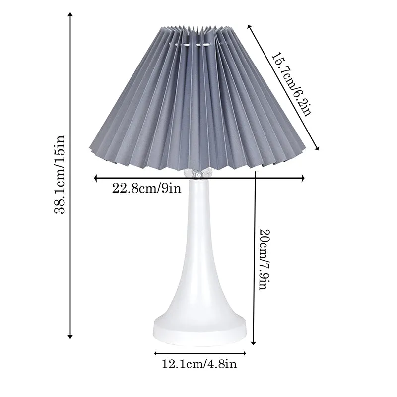 Aneiro French Pleat Metal Table Lamp - Grey,White media 5