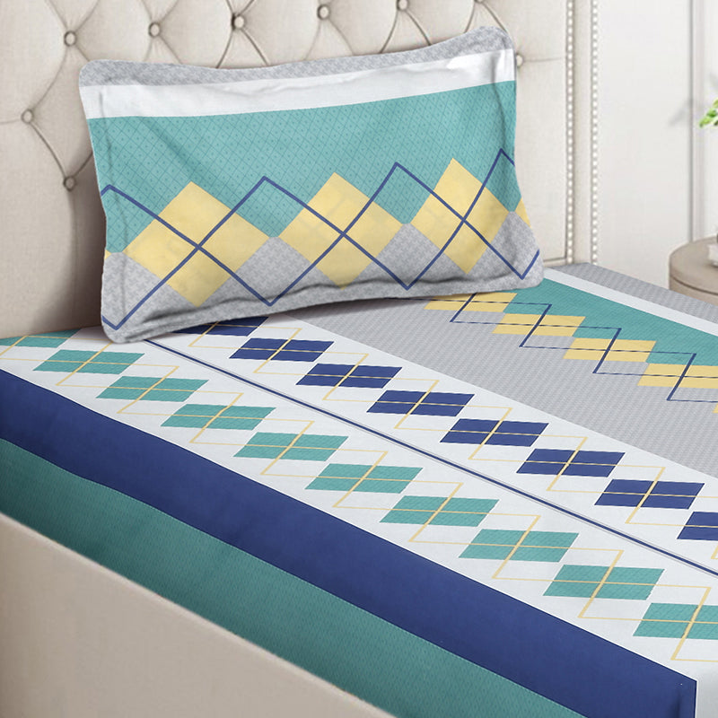 Argyle Dreams Geometric Bedsheet - 130 GSM media 4