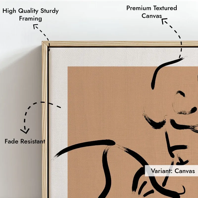 Proximity Canvas Wall Painting With Brown Frame media 7