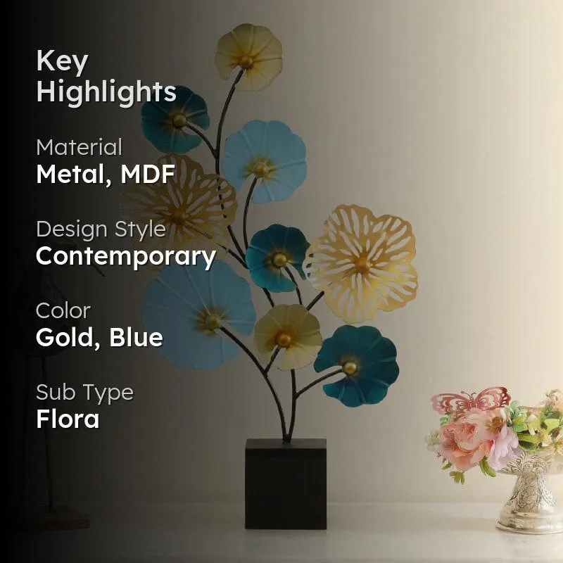 Delphia Floral Metal Table Accent media 2