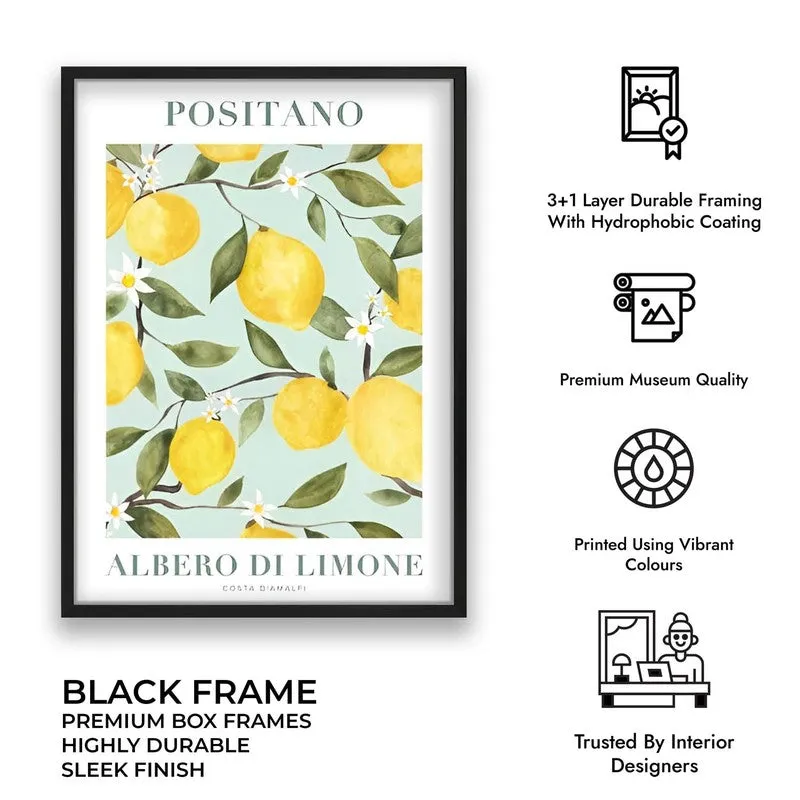 Citrus Zest Archival Canvas Wall Art - Black media 9