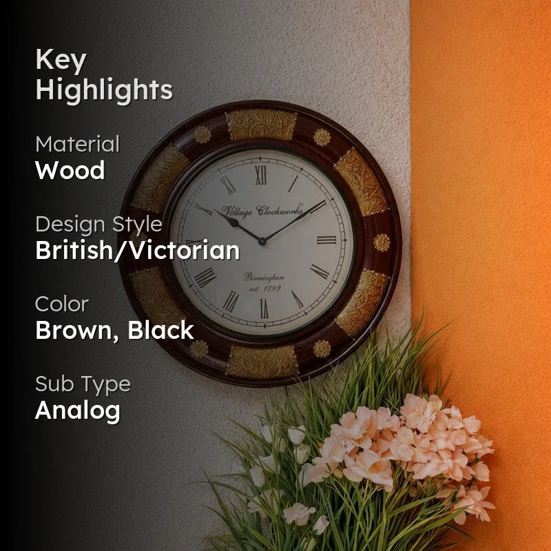 BoldHour Accent Wooden Wall Clock media 2