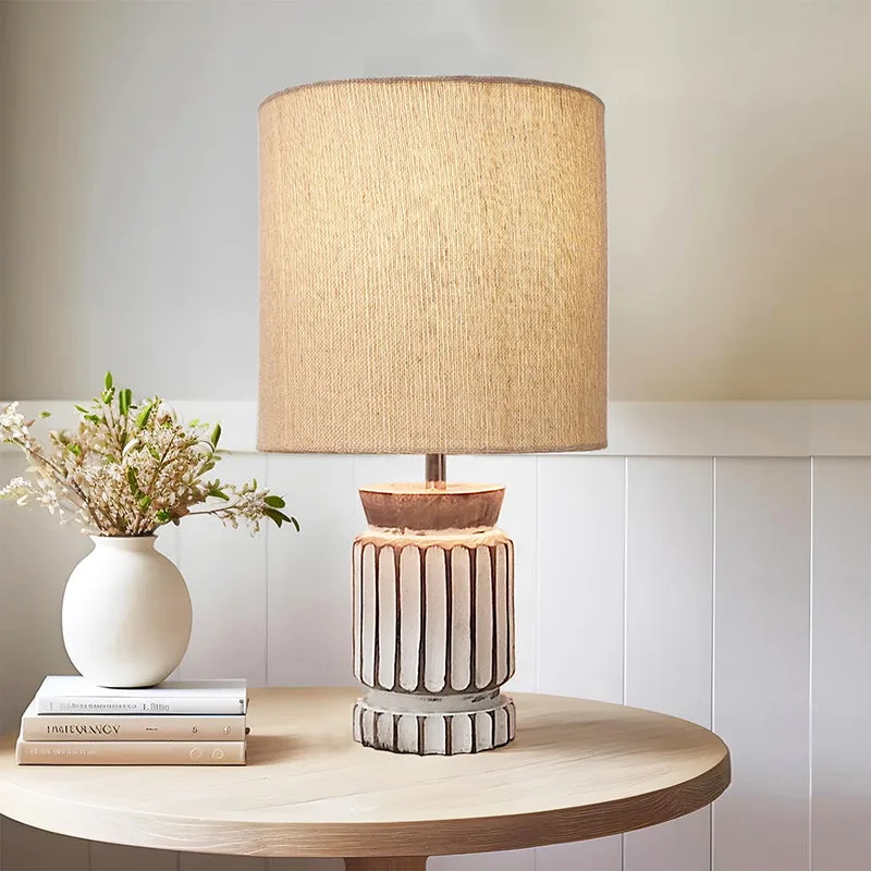 Regent Carved Fabric Table Lamp media 1