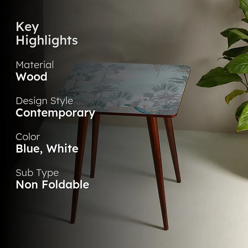 India Circus Wood Blooming Square Side Table media 2