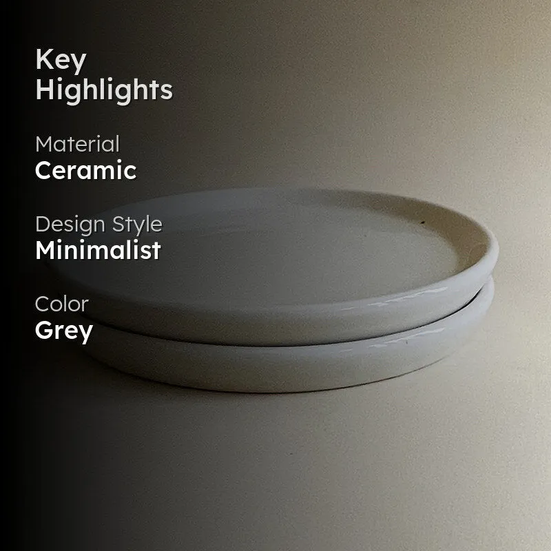 Aurale Ceramic Quarter Plate (White) - Set Of Two media 2