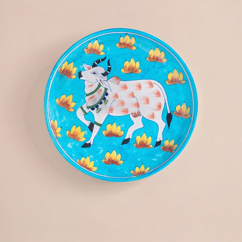 Nandi Blue Handpainted Wall Plate