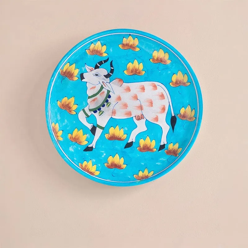 Nandi Blue Handpainted Wall Plate media 1