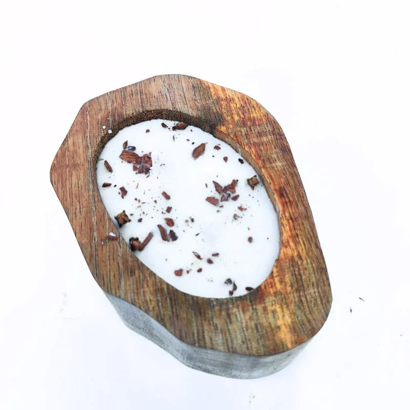 Derio Cinnamon Scented Candle In Wooden Box - Set Of Two media 9