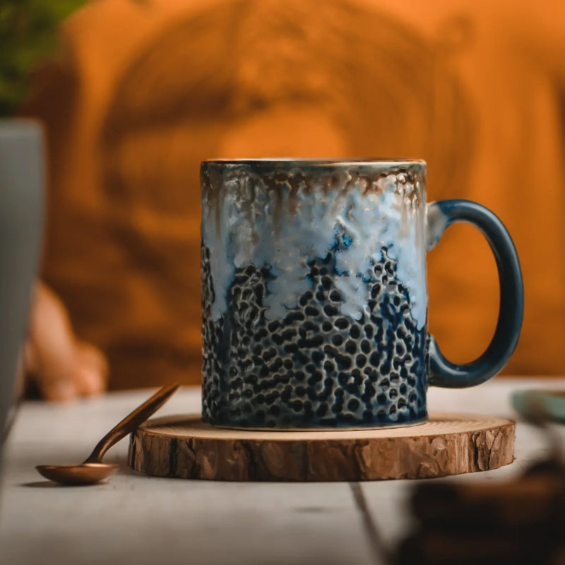Helona Ceramic Coffee Mug (400 mL Each) - Set of Two - 400 ML