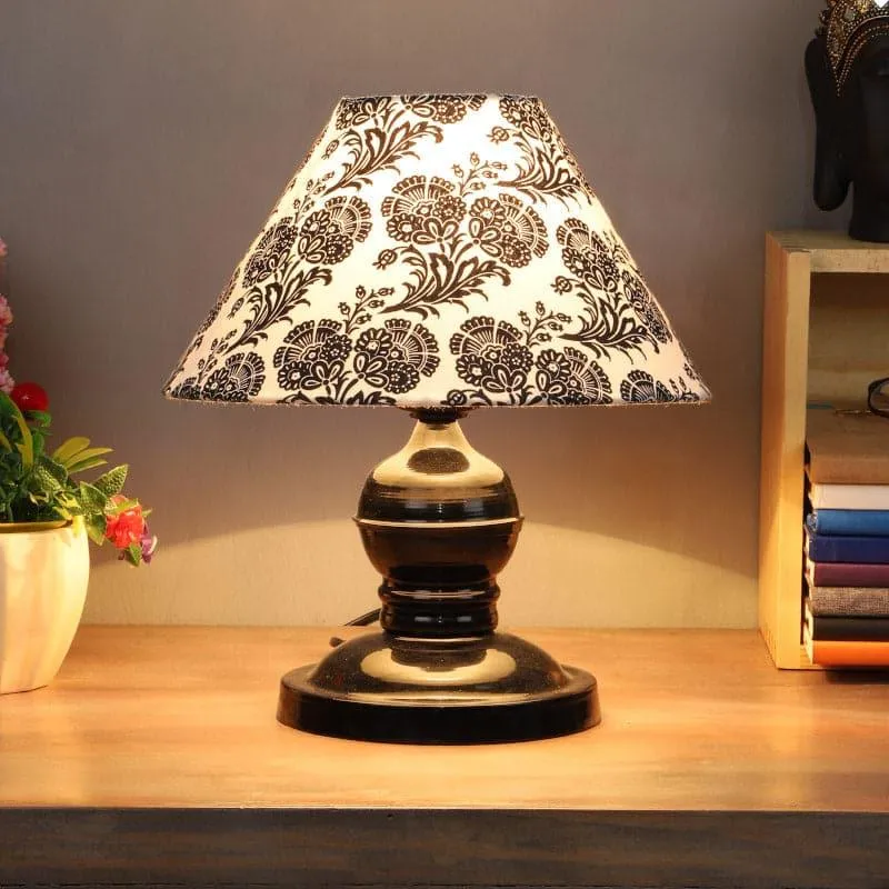 Filigree Avalon Fabric Table Lamp - Black,White media 1