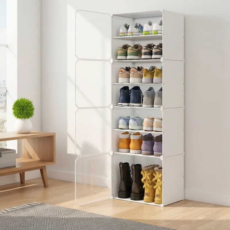 StepWise White Plastic & Metal Shoe Racks media 1