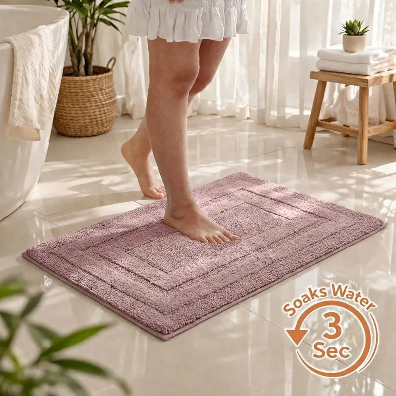 Aqualoom Anti skid Bath Mat  - Pink media 1