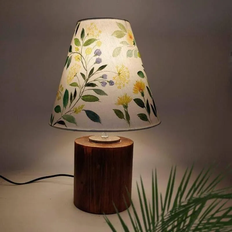 Neju Bloom Handpainted Fabric Table Lamp - Multicolor media 1