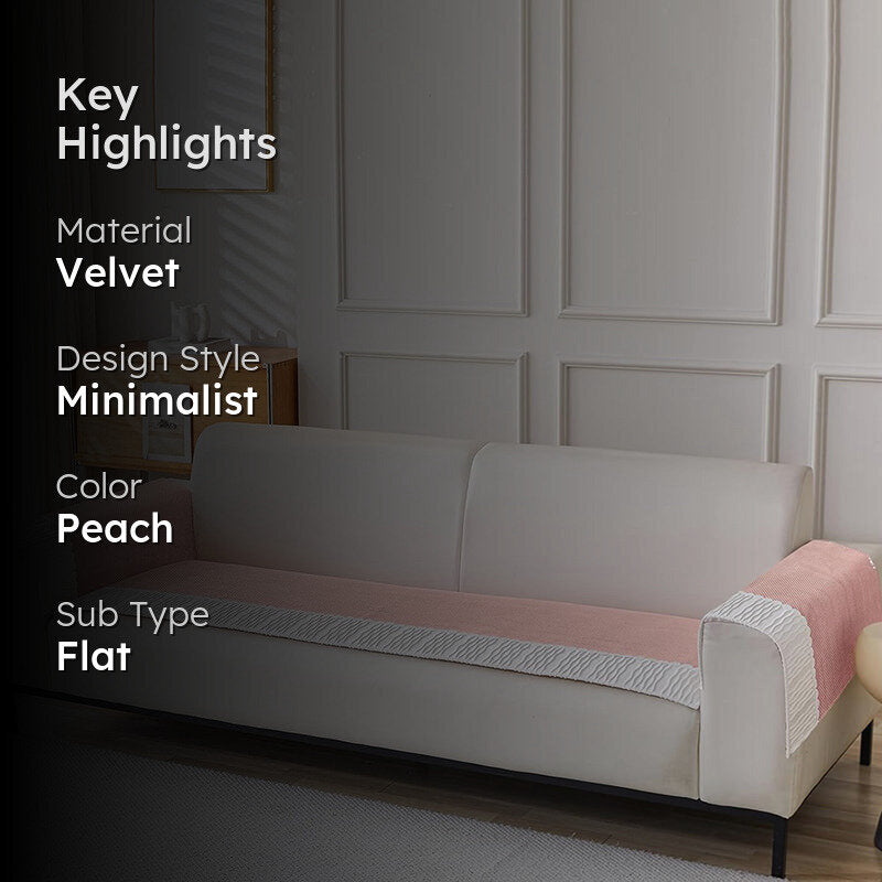 Blanco Textured Sofa Mat - Peach media 2