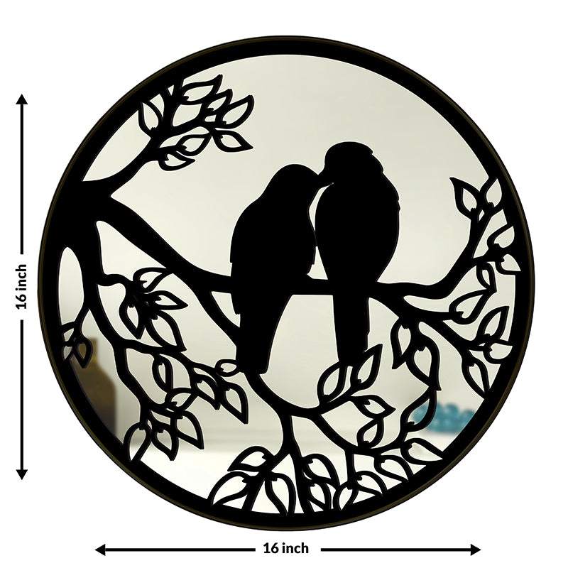 Pakshi Pair Decorative Wall Mirror media 8