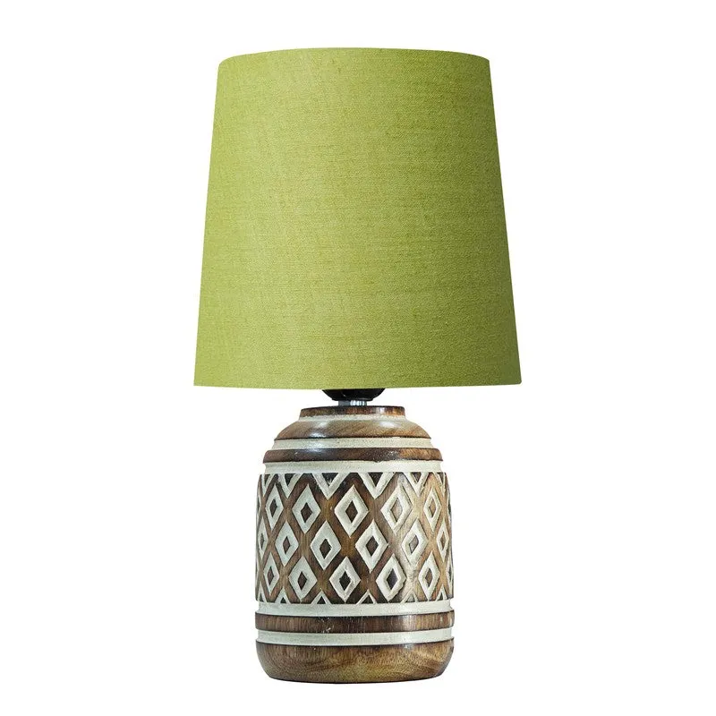CleanEdge Wooden Table Lamp - Green media 6