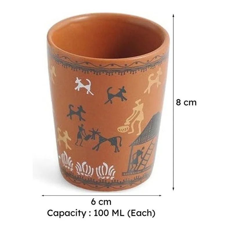 Amara Ceramic Tea Cup (100 mL Each) - Set Of Six media 6
