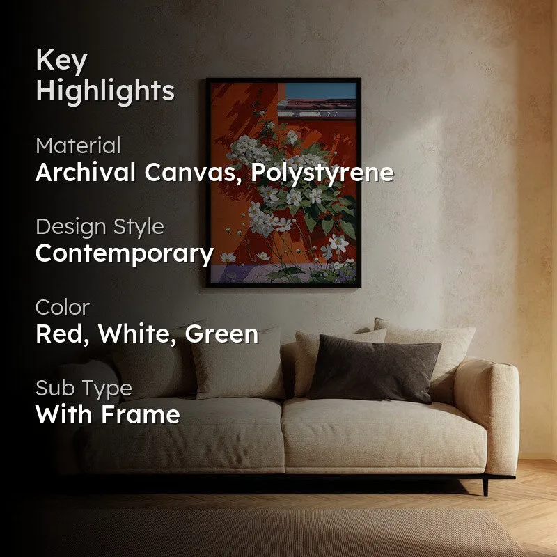 Wallflora Canvas Wall Painting - Black Frame media 2