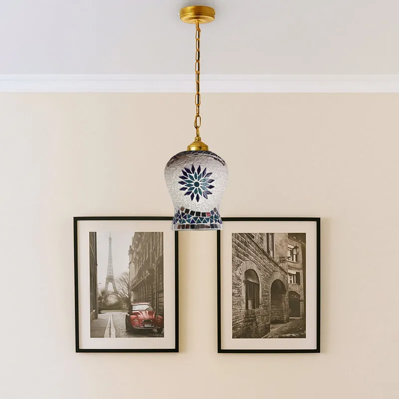 Mosaic Sky Metal & Glass Ceiling Lamp media 3