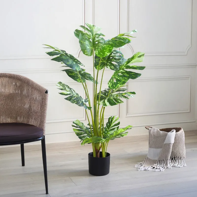 Botanical Bliss Artificial Plant With Black Plastic Pot - 3.9 ft media 3