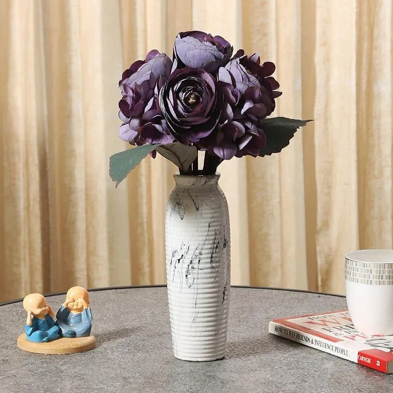 Faux Peonia Floral Bunch - Purple media 1