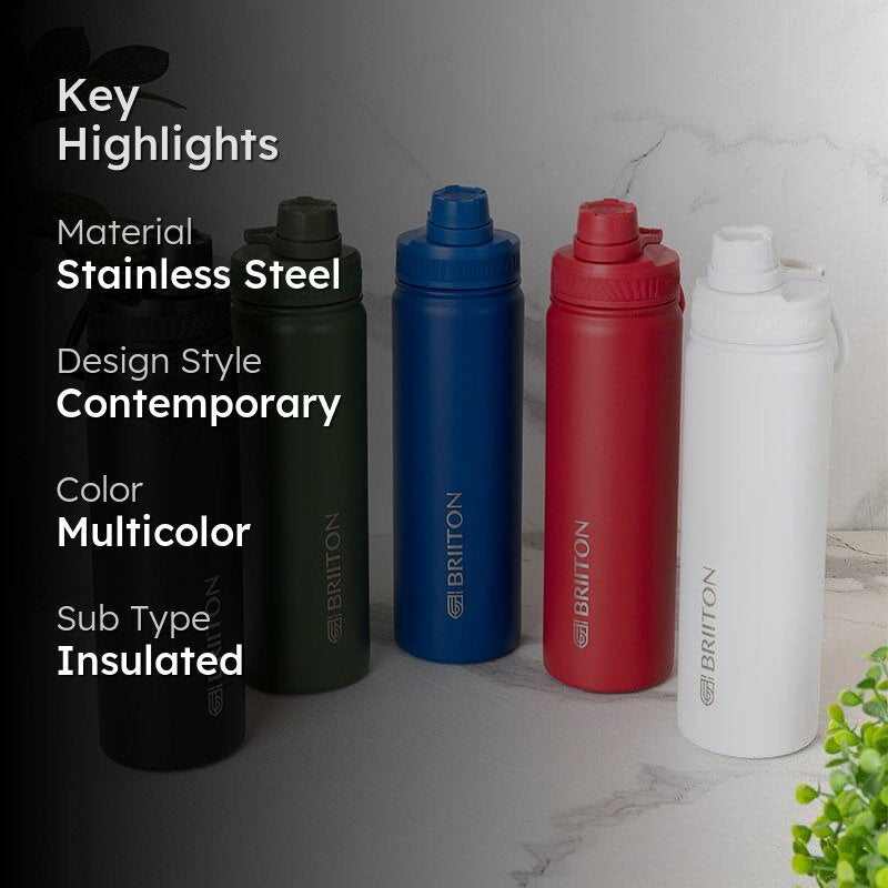 Drink Dazzle Hot & Cold Thermos Water Bottle (750 mL Each) - Set Of Five media 2