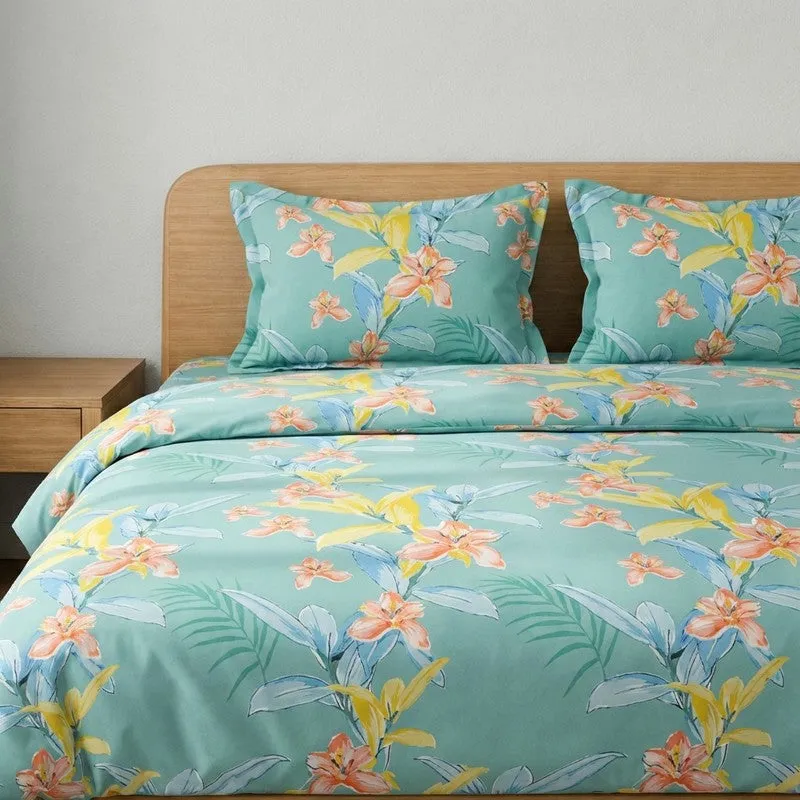 Entwined Floral Microfiber Bedsheet - 115 GSM media 4