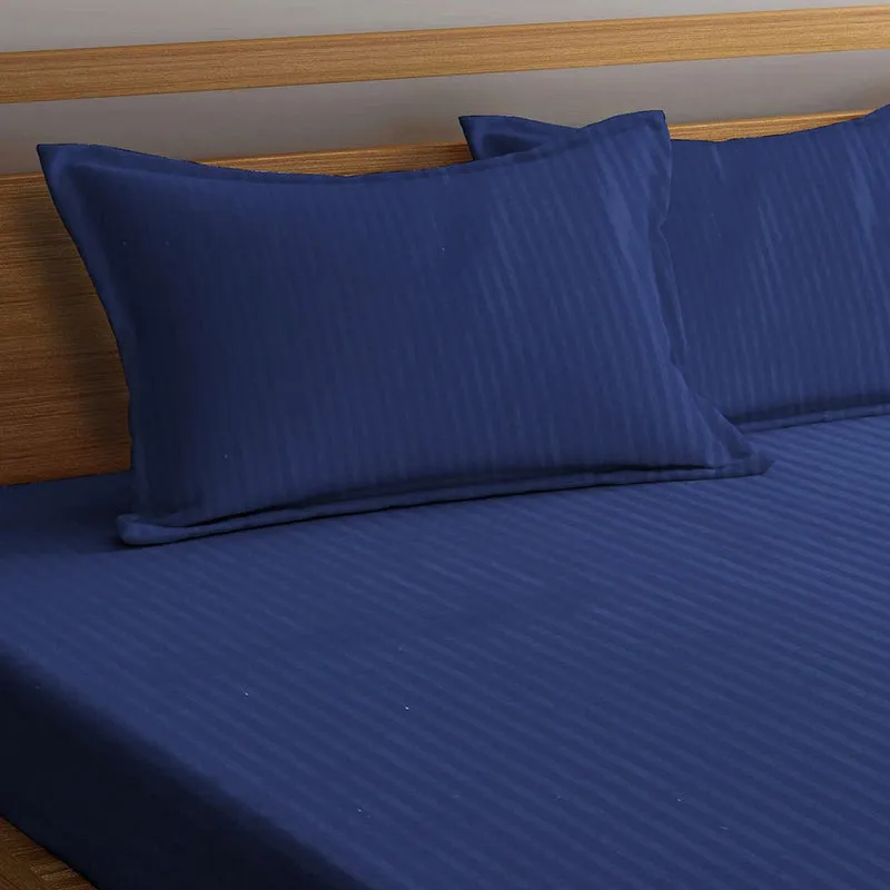 Onyx Stripes Bedsheet (Blue) - 150 GSM media 5