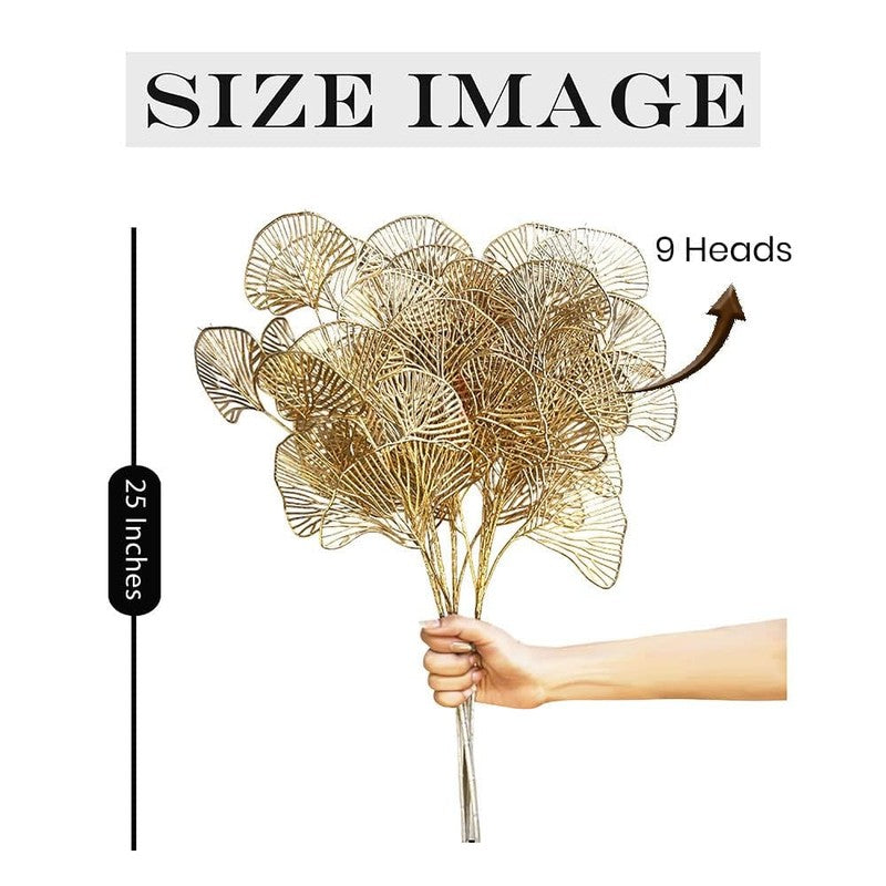 Golden Wishes Polyester Artificial Flower Sticks - Set Of Two media 7