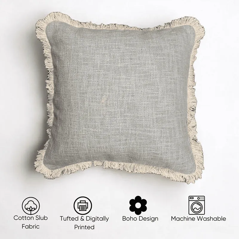 Cozy Codex Tufted Cushion Cover - Grey media 3