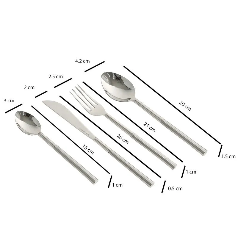 Orison Stainless Steel Cutlery Set (Silver) - Sixteen Piece Set media 5