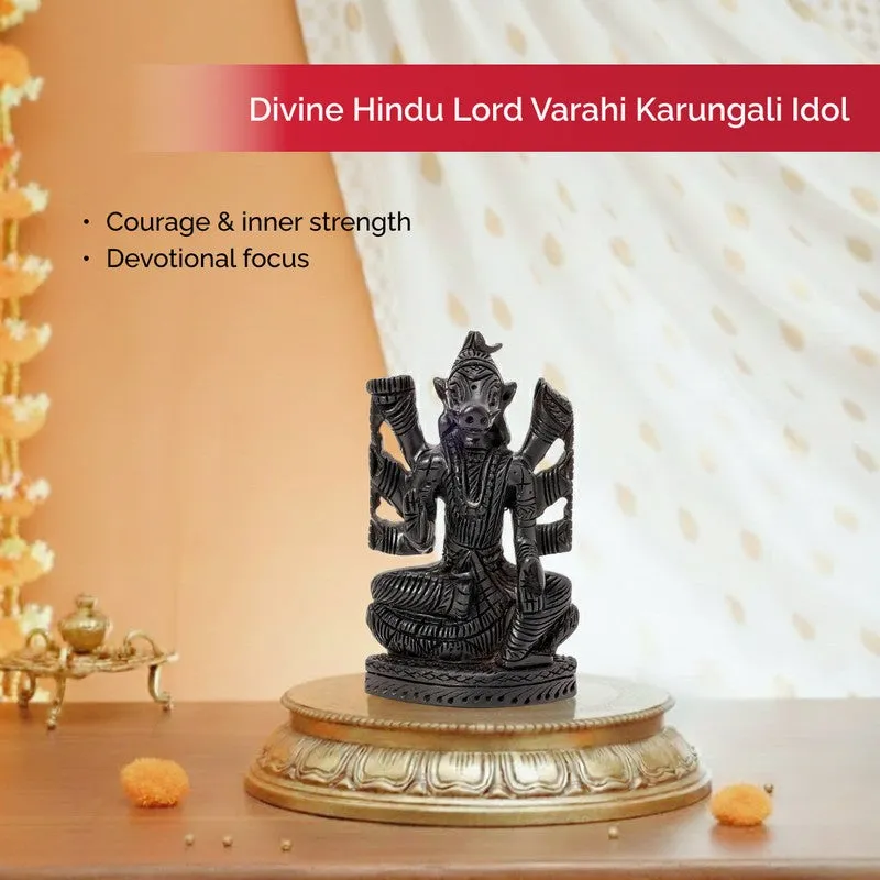 Varahi Devi Divine Ebony Wood Idol media 4