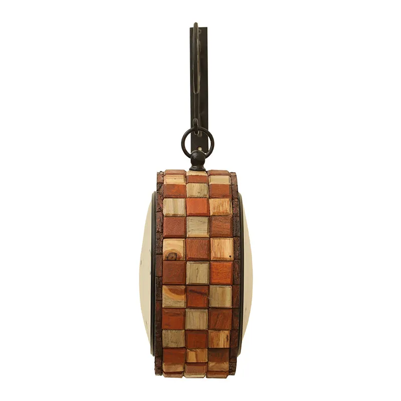 Hickory Hour Wood Analog Wall Clock - 4