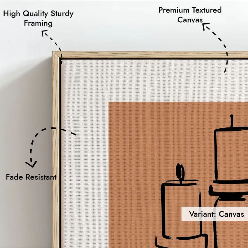 Ritual Calm Canvas Wall Painting With Brown Frame media 7