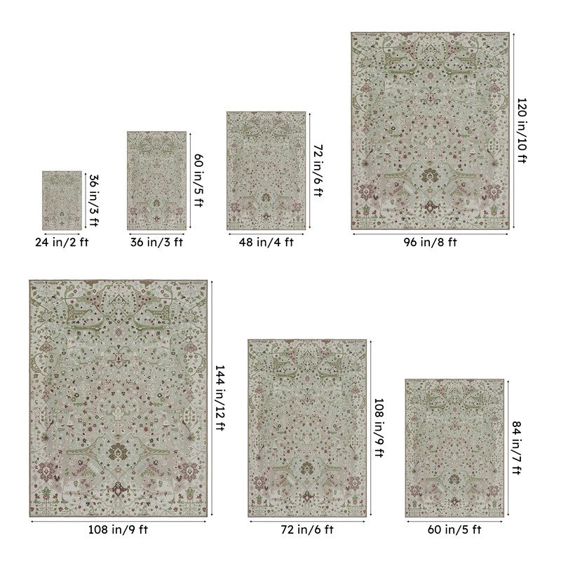 Ruba Ethnic Carpet - White media 13