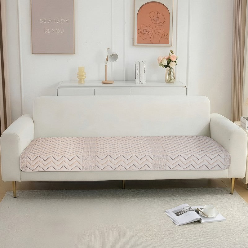MonoForm Velvet Sofa Cover - Beige