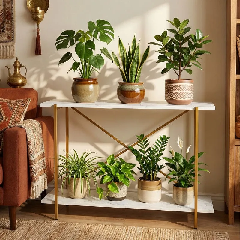 Botanova Metal Planter Stand - White media 4