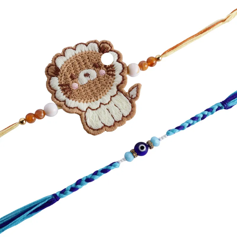 Lion Rakhi with Roli Chawal - Three Piece Set media 7