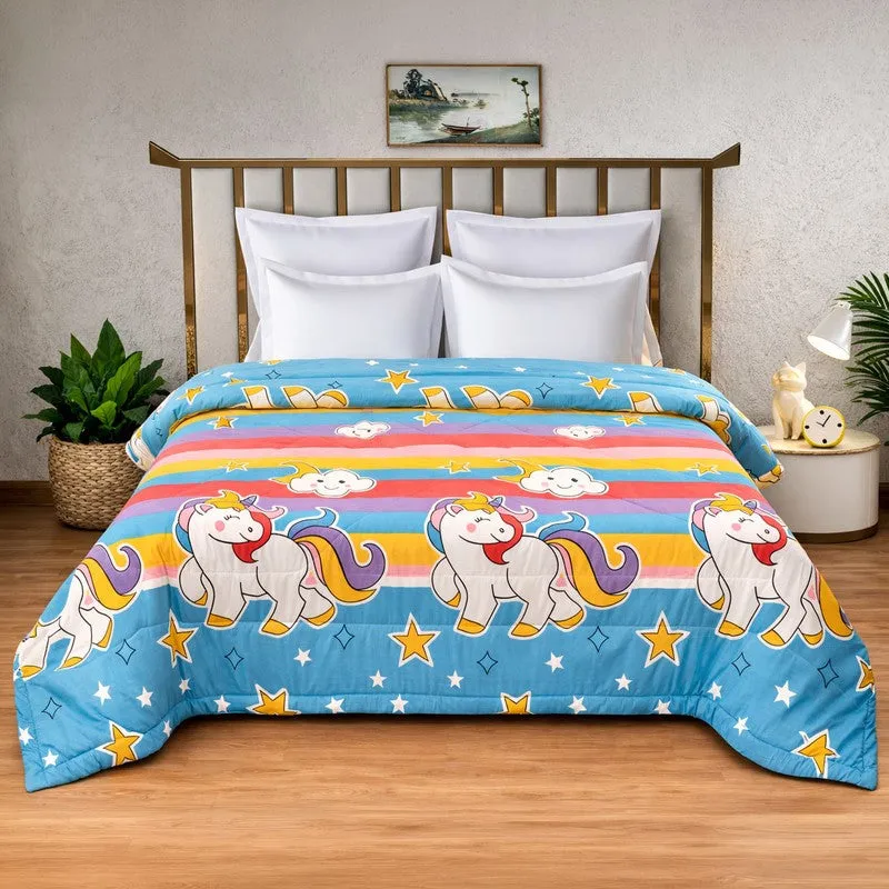Magic Unicorn Microfiber Kids Comforters - 150 GSM media 1