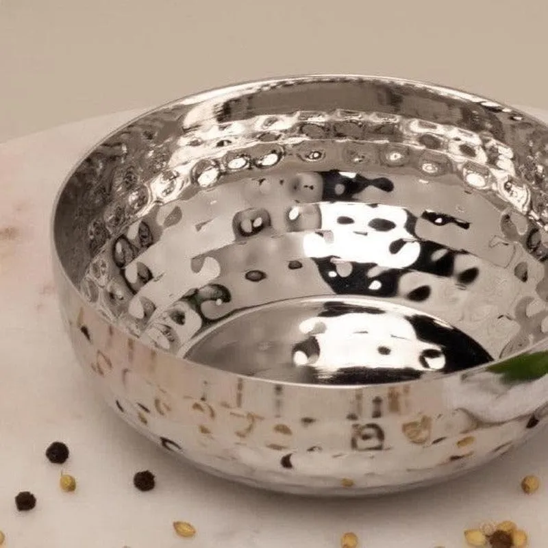 Vintage Charm Hammered Serving Bowl (200 ML Each) - Set Of Two media 4