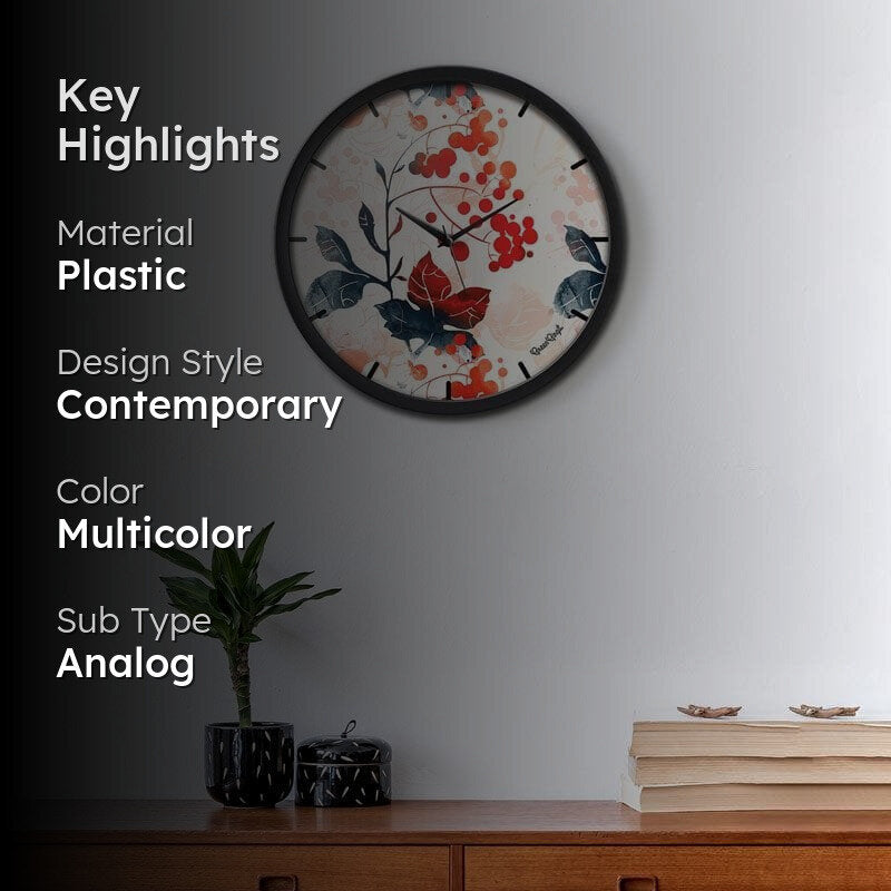 Cherry Floats Wall Clock media 2