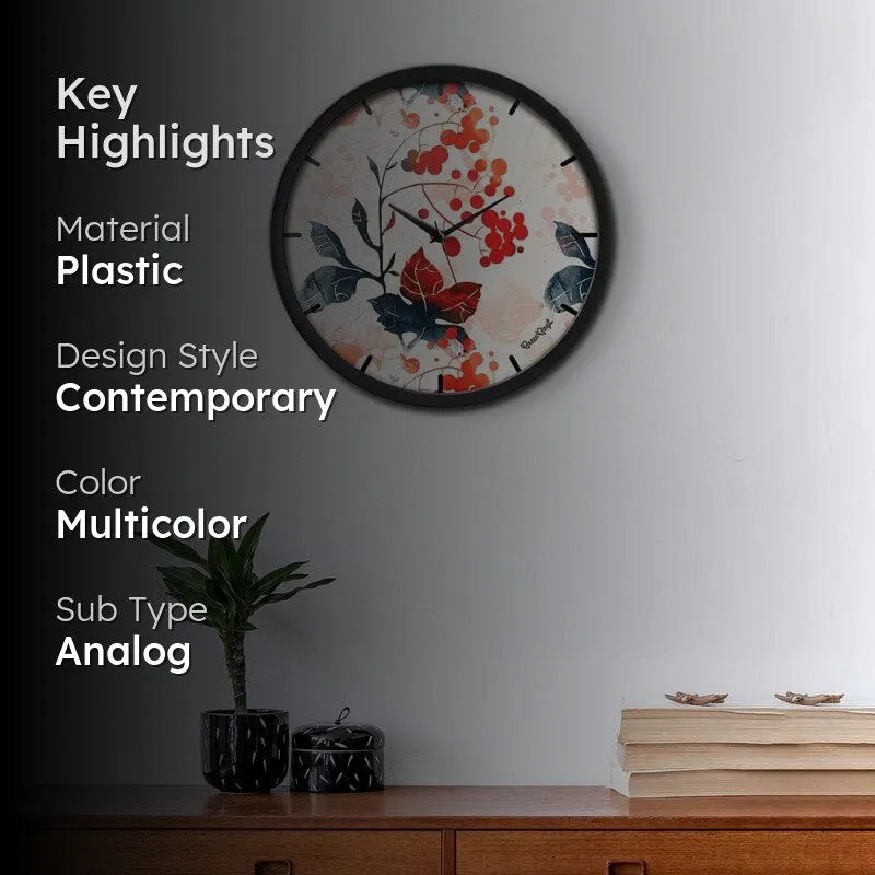 Cherry Floats Wall Clock media 2