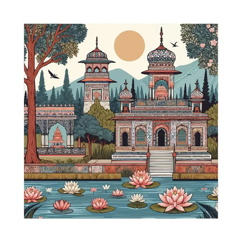 Indian Raj Mahal Wall Painting media 4