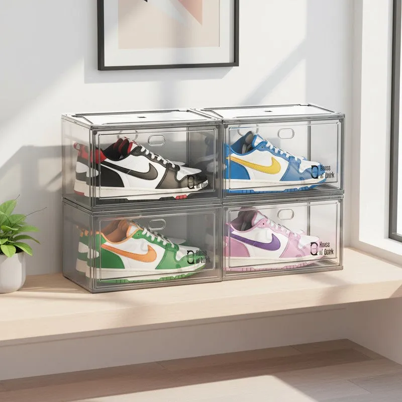 Pair Keep Shoe Rack (White) - Set Of Four media 1