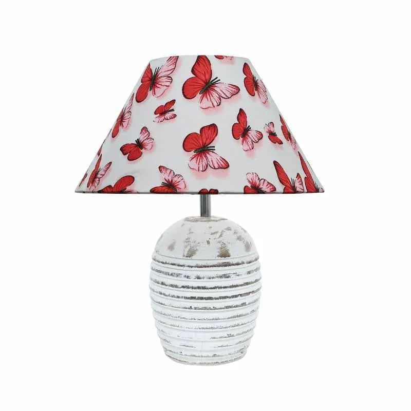 Monarch Relm Fabric Table Lamp - Orange,White media 4