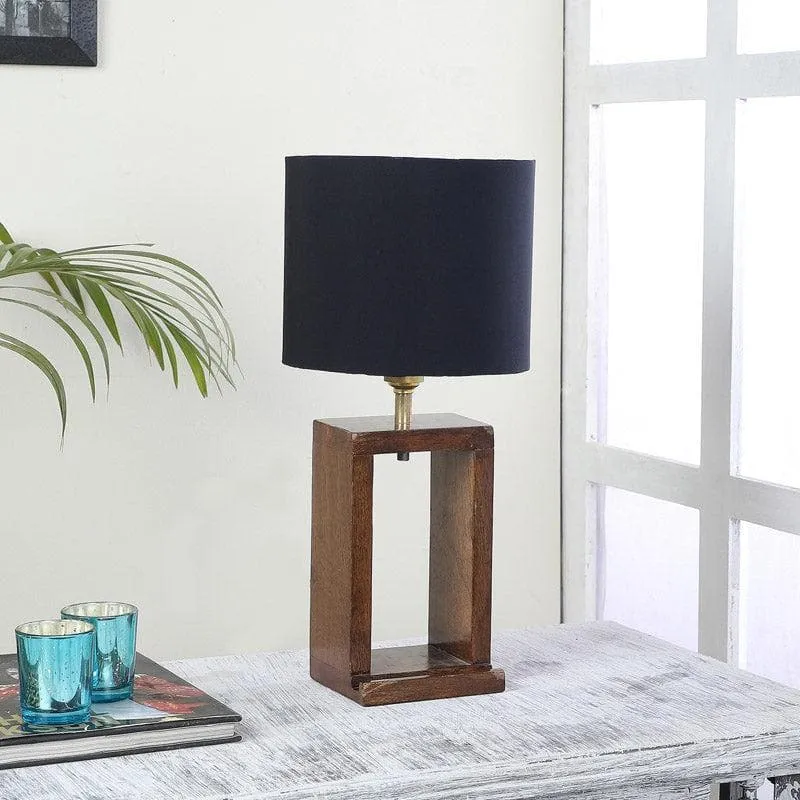 Blace Recto Fabric Table Lamp - Black,Brown media 3